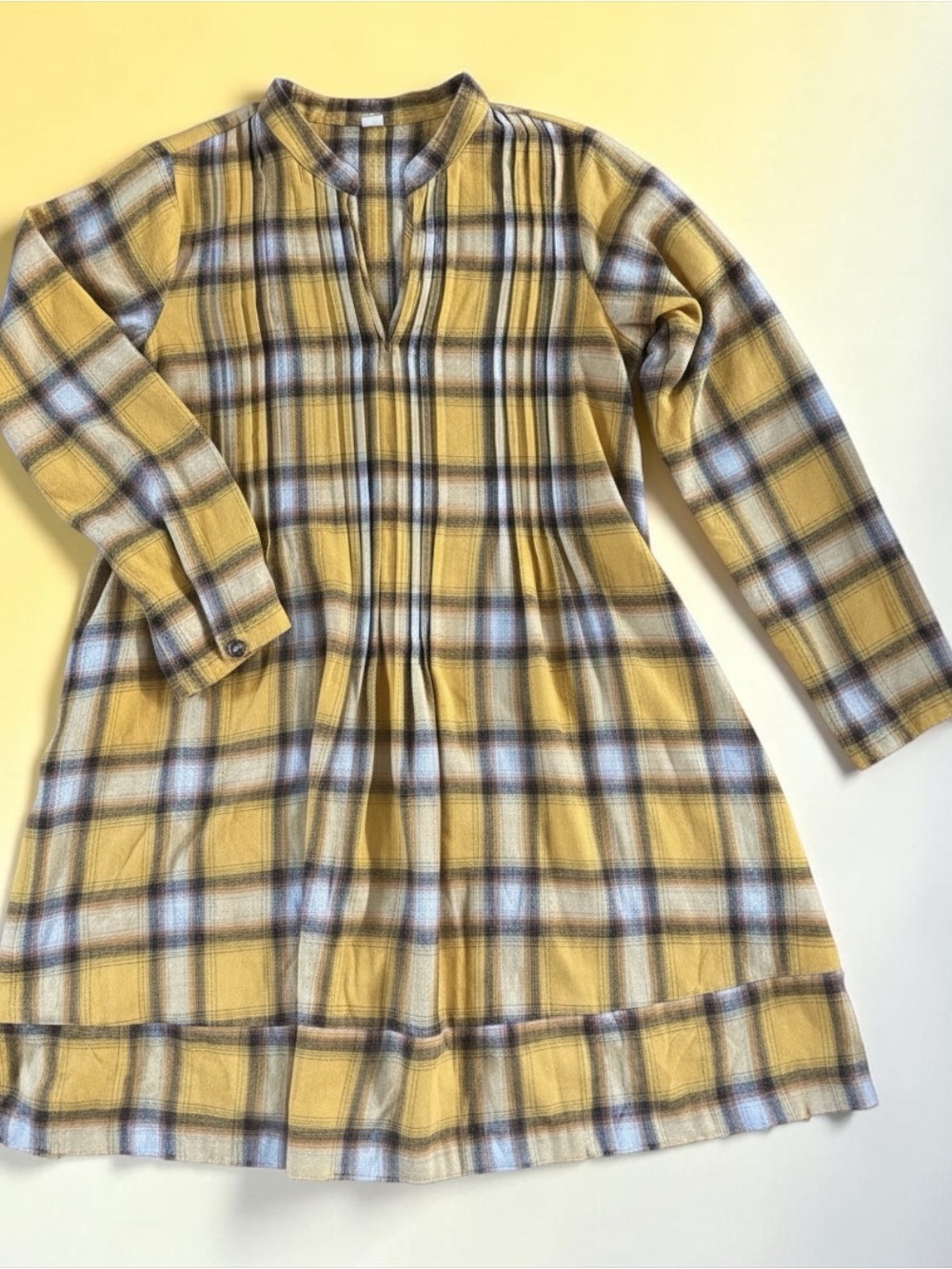 UNCLE FRANK Women's "Tucked and Plaid" Shirt Dress (S)